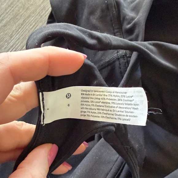 lululemon athletica Black Long Line Bra/Cropped Tank 6 - Picture 3 of 3